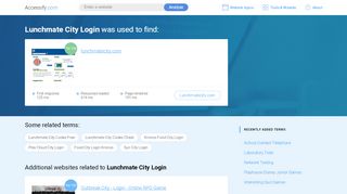 
                            10. Lunchmate City Login at top.accessify.com