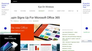 
                            6. Lupin Signs Up For Microsoft Office 365 - Eye On Windows