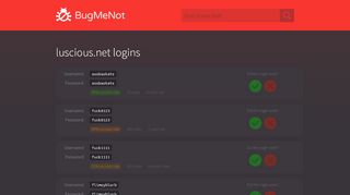 
                            4. luscious.net passwords - BugMeNot