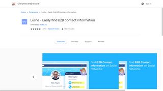
                            8. Lusha - Easily find B2B contact information - Chrome Web Store