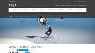 
                            6. LuxoJr. rigging - 3ds Max | Tutorials | AREA by Autodesk