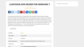 
                            6. LUXVISION DVR DRIVER FOR WINDOWS 7