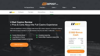 
                            6. LVbet Casino Review » Find the Best UK Casino Sites 2019 ...