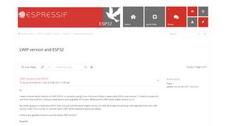 
                            8. LWIP version and ESP32 - ESP32 Forum