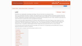 
                            7. LXC - Official Ubuntu Documentation