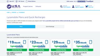 
                            9. Lycamobile unlimited prepaid plans | From $19 | USA Prepaid