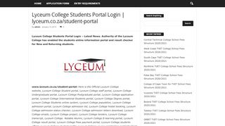 
                            3. Lyceum College Students Portal Login - eduloaded.com