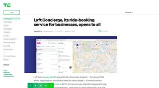 
                            7. Lyft Concierge, its ride-booking service for …