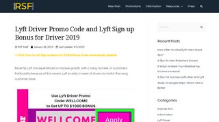 
                            5. Lyft Driver Promo Code $$Up To Lyft $1,000 Bonus [2019 ...