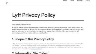 
                            2. Lyft Privacy Policy
