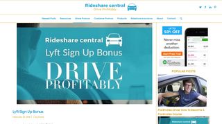 
                            9. Lyft Sign Up Bonus 2019 - Rideshare Central