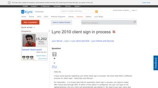 
                            3. Lync 2010 client sign in process