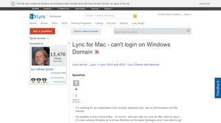 
                            6. Lync for Mac - can't login on Windows Domain