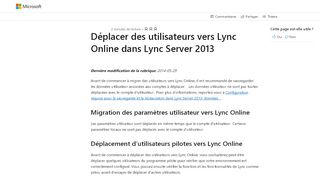 
                            7. Lync Server 2013: déplacer des utilisateurs vers Lync Online