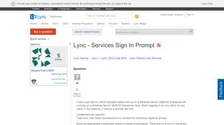 
                            2. Lync - Services Sign In Prompt - Microsoft