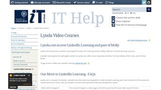 
                            5. Lynda - free online video courses | IT Services Help Site