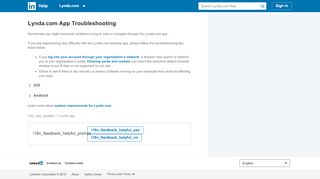 
                            5. Lynda.com App Troubleshooting | Lynda.com Help - LinkedIn