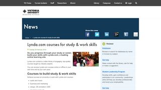 
                            9. Lynda.com courses for study & work skills | Victoria ...