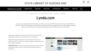 
                            8. Lynda.com | State Library Of Queensland