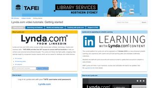 
                            6. Lynda.com video tutorials - TAFE NSW