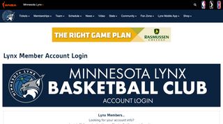 
                            9. Lynx Member Account Login - Minnesota Lynx