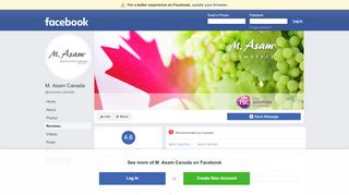 
                            3. M. Asam Canada - Reviews | Facebook