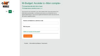 
                            1. M-Budget: Votre accès à «Mon compte»