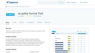 
                            3. m-pathy Survey Tool Reviews and Pricing - 2019