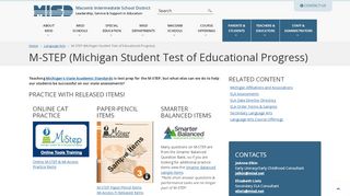 
                            3. M-STEP (Michigan Student Test of Educational Progress)