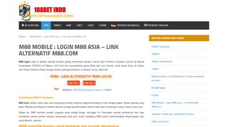 
                            9. M88 login: Daftar M88 mobile - Link Alternatif M88 indonesia