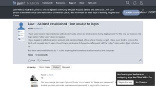 
                            9. Mac - Ad bind established - but unable to login | Discussion | Jamf ...