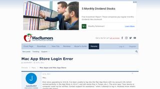 
                            8. Mac App Store Login Error | MacRumors Forums