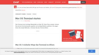 
                            1. Mac OS: Terminal starten - CHIP