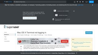 
                            6. Mac OS X Terminal not logging in - Super User
