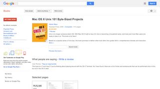 
                            9. Mac OS X Unix 101 Byte-Sized Projects