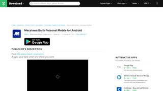 
                            8. Macatawa Bank Personal Mobile - download.cnet.com