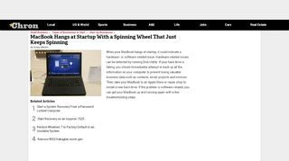 
                            3. MacBook Hangs at Startup With a Spinning Wheel That Just ...