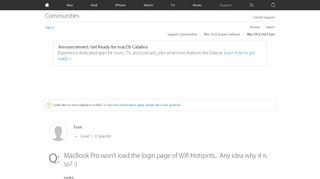 
                            9. MacBook Pro won't load the login page… - Apple Community