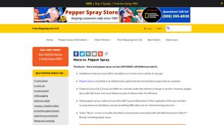
                            2. Mace vs. Pepper Spray – Pepper Spray Store