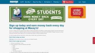 
                            1. Macey's - Student Discount