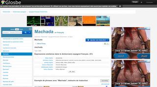 
                            9. Machada - Espagnol-Français Dictionnaire - Glosbe