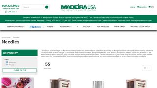 
                            8. Machine Embroidery Needles - Madeira USA