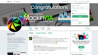 
                            7. MackinVIA (@MackinVIA) | Twitter