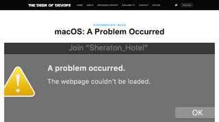 
                            6. macOS: A Problem Occurred - The Deen of DevOps