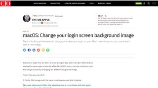 
                            7. macOS: Change your login screen background image | CIO