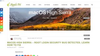 
                            10. MacOs High Sierra – Root Login Security Bug Detected ...