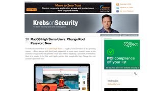 
                            6. MacOS High Sierra Users: Change Root Password Now — Krebs ...