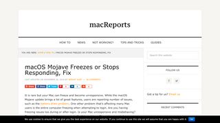 
                            2. macOS Mojave Freezes or Stops Responding, Fix - macReports