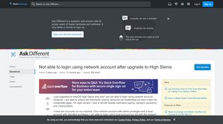 
                            2. macos - Not able to login using network account after upgrade to ...