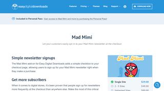 
                            8. Mad Mimi - Easy Digital Downloads
